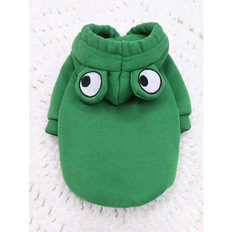 1PC Cute Frog Pet Sweater for Small and Medium Dogs - Green Dog Hoodie with Fun Design - Keep Your Pup Cozy and Stylish