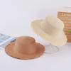 Соломенная шляпа Зародыш Летняя теневая Солнцезащитная шляпа Тимбилдинг Плоскополая шляпа Неровный край Плетеная шляпа-котелок