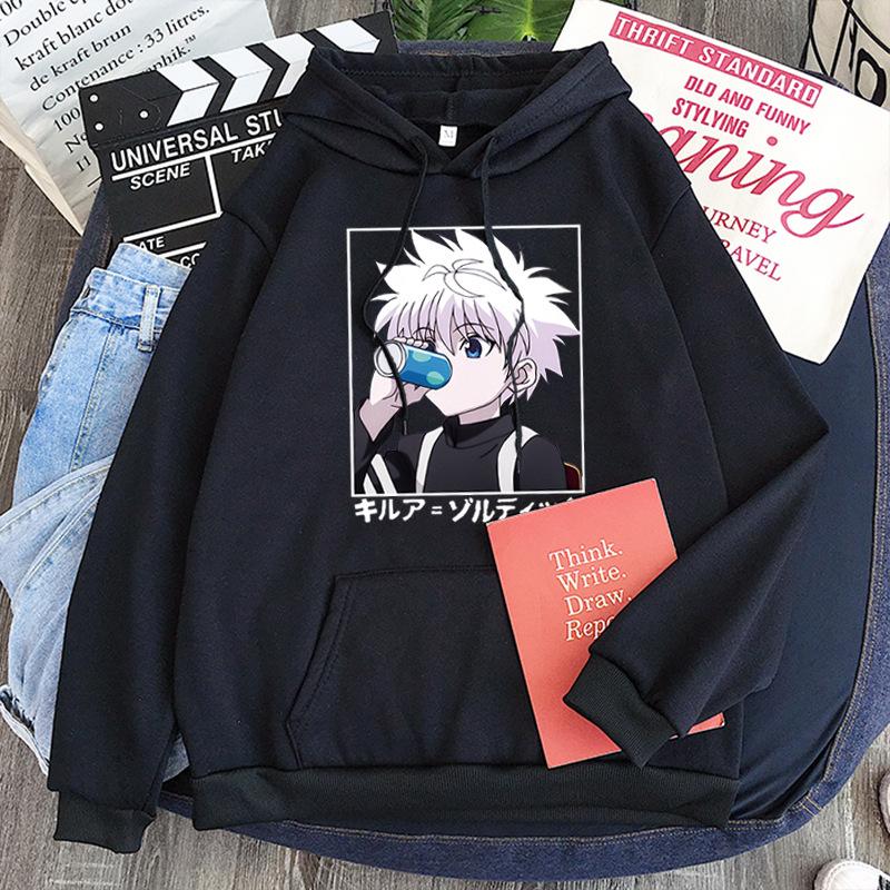 Killua full-time hunter HUNTER x HUNTER hooded sweater HUNTER candy-colored top