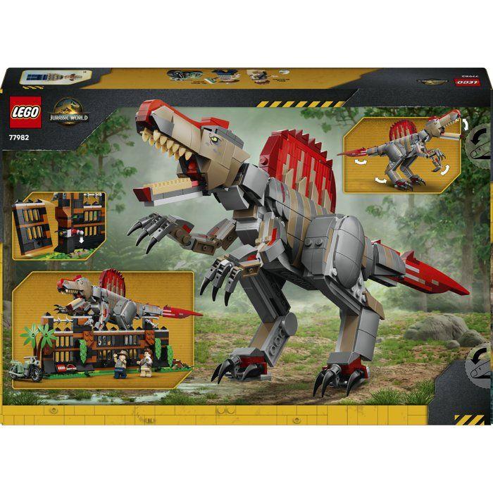LEGO Jurassic World 77982 L’Évasion du Spinosaure - Dino Jouet dès 9 ans - Idée de Cadeau