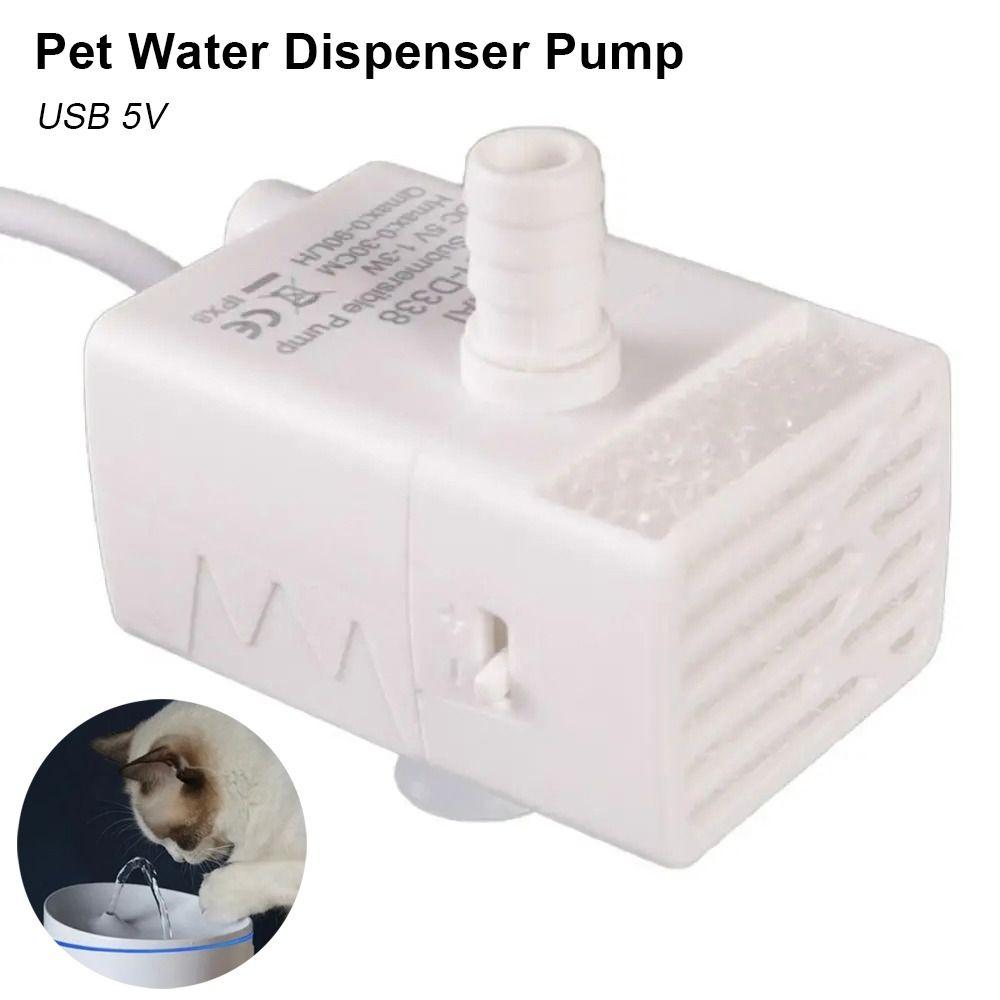 1 шт. Насос-диспенсер для воды для питомцев на 3 присосках, 5 В USB, насос для фильтрации воды, защита от сухого хода