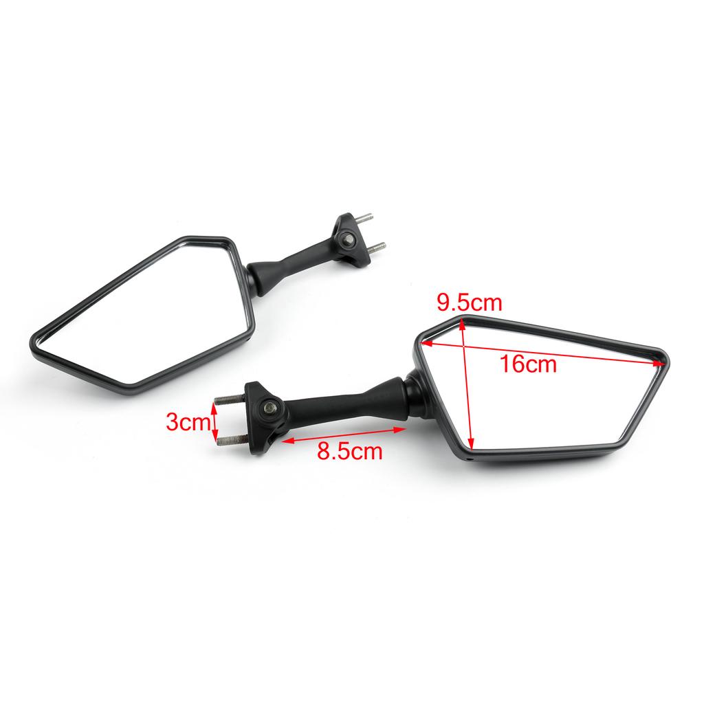 Черные левое и правое зеркала заднего вида для KAWASAKI NINJA 250R EX250 2008-2013