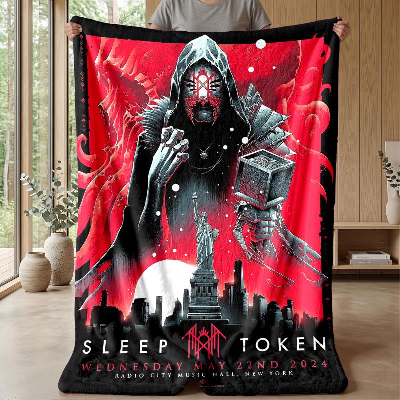 Soft Flannel Blanket Lightweight Cozy Bedroom Living Room CoverSleep Token