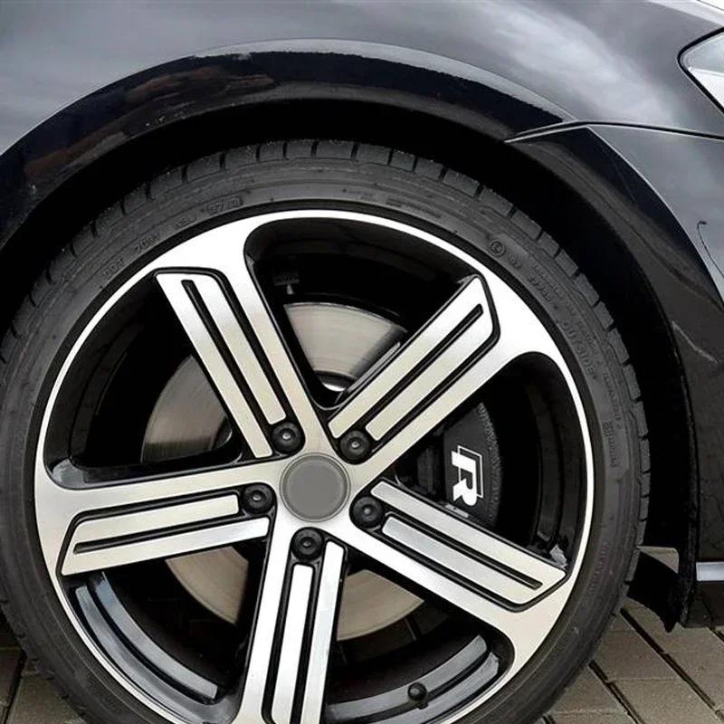 New 2026 2026 Hot VOLKSWAGEN 4Pcs Car Brake Caliper Vinyl Stickers for Volkswagen VW Rline R Line Golf 3 5 7 Polo Passat GTI Bora Jetta V zs0