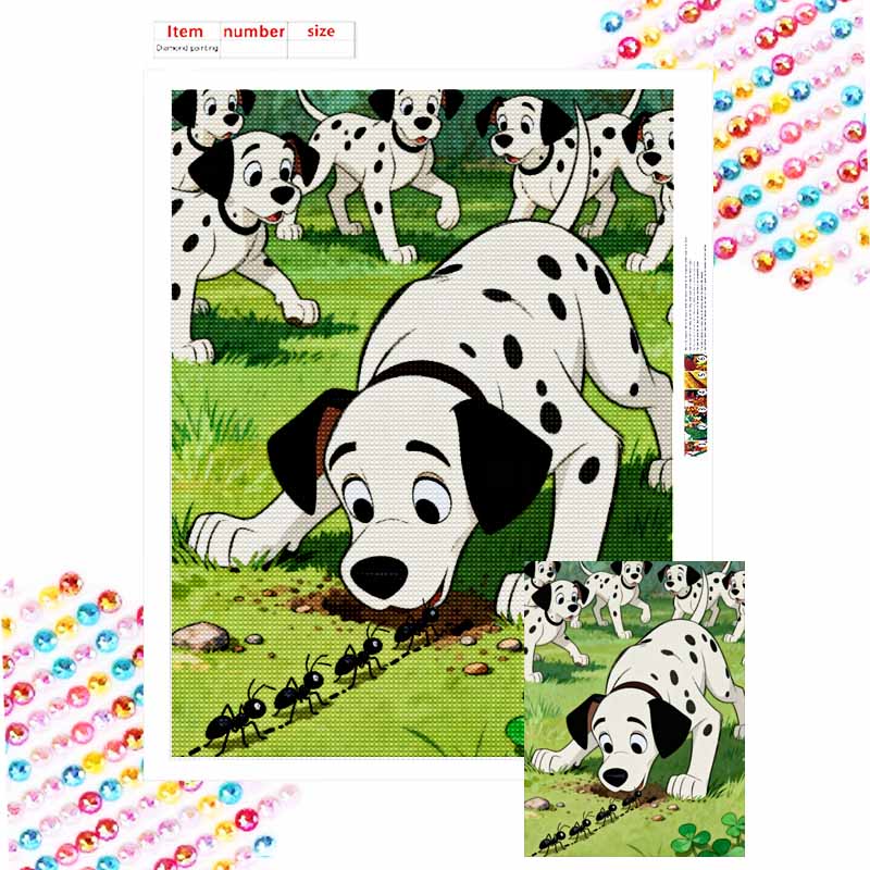 Disney 5D Diamond Painting Kit 101 Dalmatians Adorable Puppy Ants Home or Office Home Decor Art Diamond Painting Kit