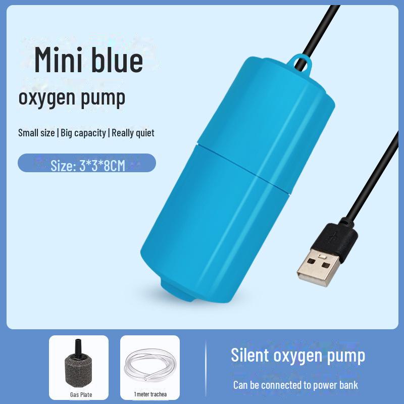 Компактный USB-кислородный насос для аквариумов и рыбалки на открытом воздухе: Бесшумный и эффективный оксигенатор