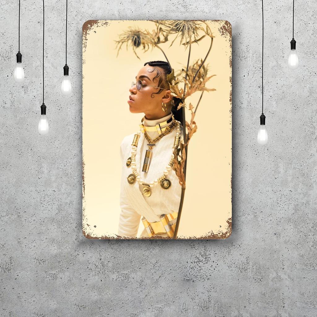 FKA twigs Ретро Винтажная Жестяная Вывеска Постер Декоративная Табличка Металлическая Пластина Настенный Декор