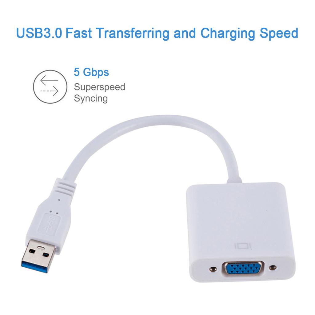 Адаптер USB3.0 к VGA USB к VGA Внешняя видеокарта VGA-конвертер для настольного ноутбука ПК для монитора