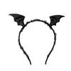 Adults Devil Costumes Set Accessories Devil Bat Headband Flower Lace Choker for Role Play Halloween Cosplay Party Props