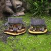 House Resin Village Miniature With Moss For Diy Landscape Art And Gifts Festive