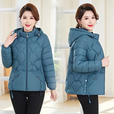 Новая пуховая куртка на осень и зиму 2025 года, маленькая стеганая куртка и короткая хлопковая куртка для женской одежды с капюшоном