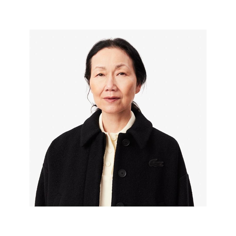 Lacoste Women S Wool Collar Crop Jacket Bf8021 54n 031 q2nBf8021 54n031