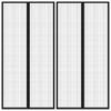 Fly Screen Door Curtains 2 pcs Magnetic Black 220 x 100 cm