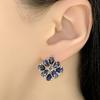 Серебряные серьги с натуральным сапфиром 9.3ct (1196847)