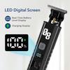 Electric Hair Clipper LCD Display Professional Cordless Hair Beard Trimmer 0.1mm Bald Head Self Hair Cutting Machine for Men