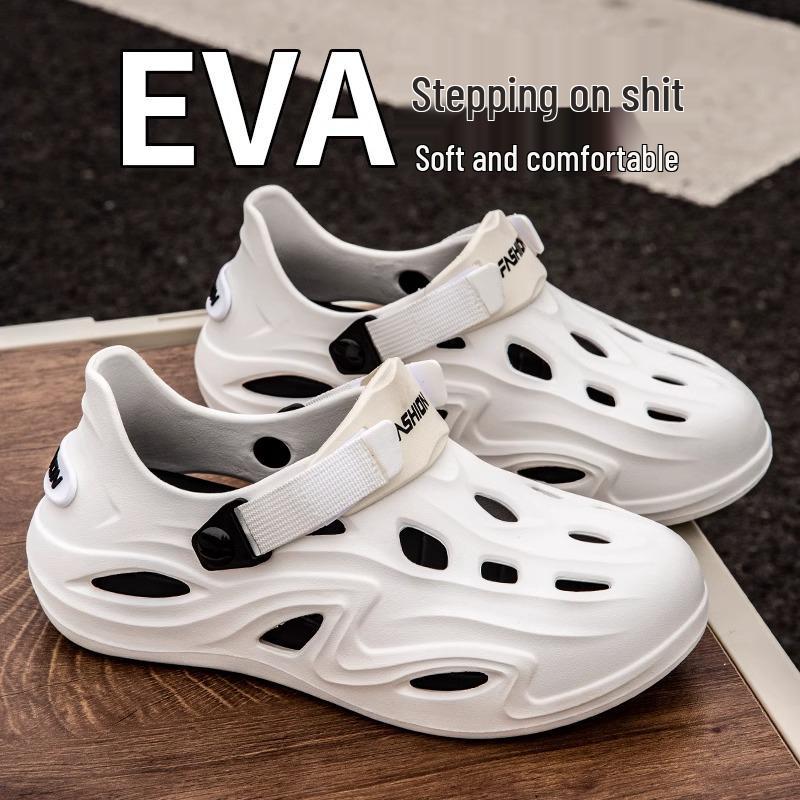 Мужские клоги на толстой подошве, нескользящие, для вождения, рыбалки и ношения на открытом воздухе на пляже