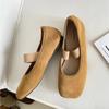Leather Single Shoes Women's Shoes Flat Retro Mary Jane Shoes