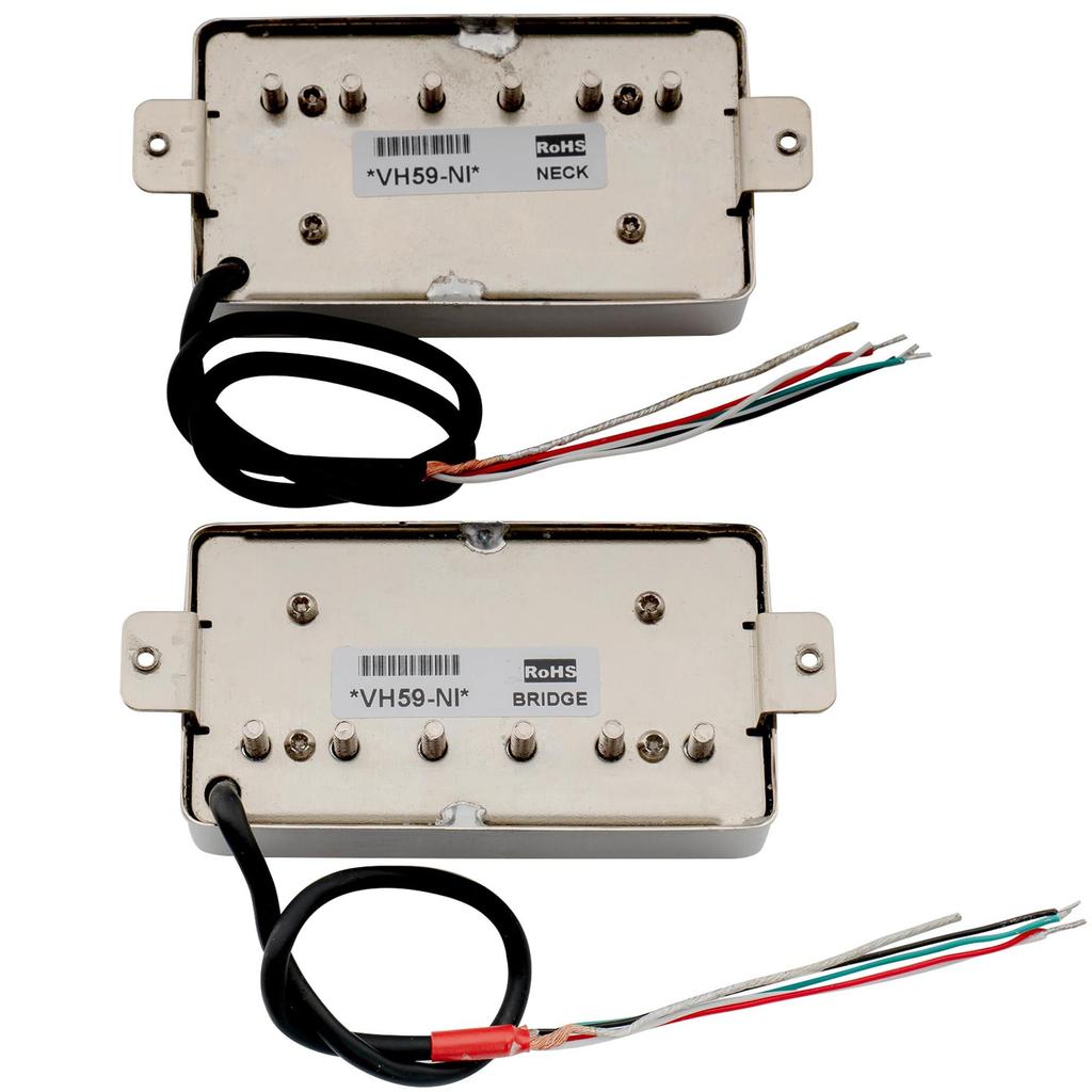 Artec VH59A Винтажный тон Alnico 5 Крышка Хамбакер Звукосниматель PU Комплект для LP Les Paul Электрические Никель Нек/Бридж Гитары,