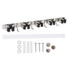 Mop and Broom Holder Wall Mount 304 Stainless Steel 5 Slots 4 Hooks Broom Hanger for Garage Laundry