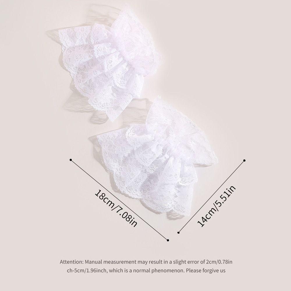 Comfortable Fake Sleeves Cuffs Lace Ruffled Wrist Lace Cuff Fashion Wrist Cuff  Wedding