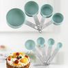 8-Piece Stainless Steel Handle Measuring Cup & Spoon Set with Scale