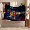 Lamine Yamal Personalized Fleece Blanket With Football Logo, Custom Name Text Soft Warm Home Throw Blanket