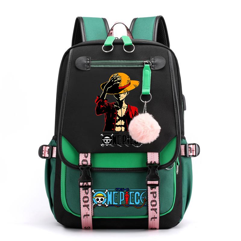 Anime One Piece College Computer Backpack Creative Knapsack Versatile Book Bag for Kid Gifts Men Women Travel Bag Leisure Bag Rucksack Mochila