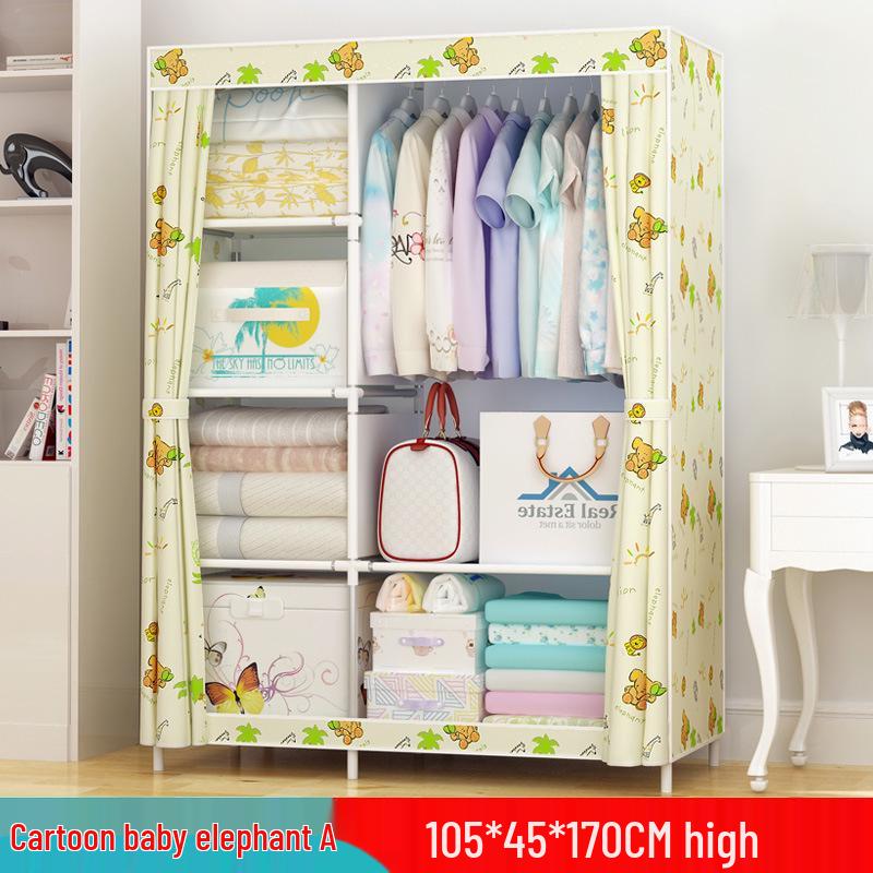 Yarui Fan Компактный пылезащитный тканевый шкаф для общежития