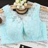 Large Size Women Ultra Thin Minimizer Brassiere Unpadded Underwire Gather Bra Sexy Lace Lingerie