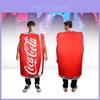 Уникальный костюм для косплея Coca-Cola для Хэллоуина, идеально подходящий для сценических выступлений и вечеринок