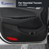 Кожаная Карбоновая Накладка на Дверь от Пинания Для Hyundai Tucson TL 2015 2016 2017 2018   LHD RHD Аксессуары для Отделки Салона Автомобиля