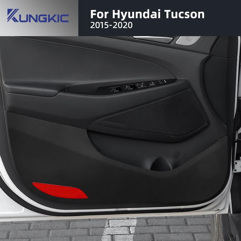 Кожаная Карбоновая Накладка на Дверь от Пинания Для Hyundai Tucson TL 2015 2016 2017 2018 LHD RHD Аксессуары для Отделки Салона Автомобиля