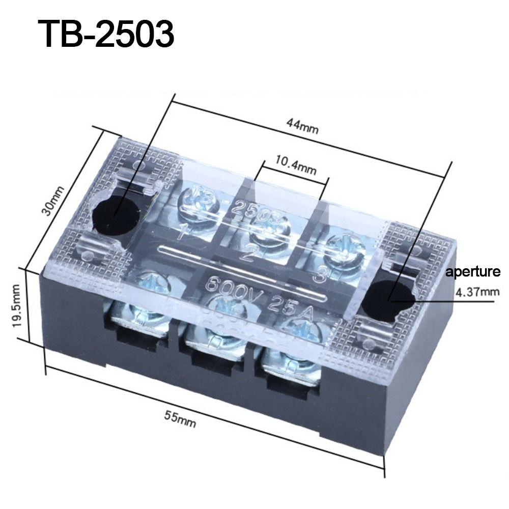 Двухрядная клеммная колодка с винтами Фиксированная монтажная плата Клеммная колодка Электрическая