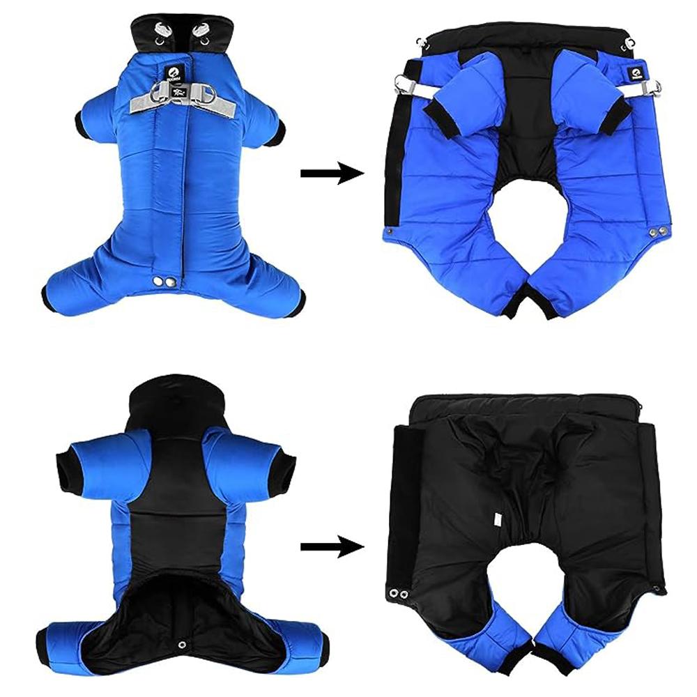 Зимнее пальто для собак, водонепроницаемые комбинезоны для собак, пальто, одежда для домашних животных, теплая хлопковая куртка для щенков для маленьких и средних собак, костюм чихуахуа, бульдога