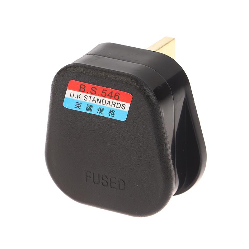 Uk Standards British Mains Square Pin Plug 3 Pin 13A Plugs Grounded 230V 3Pin Fused Adaptor Power Cable Connector Wire Converter