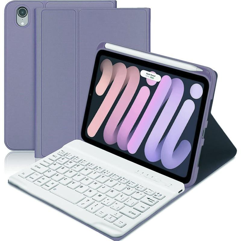Detachable Wireless Bluetooth Keyboard Case With Stylus Slot IPad Mini 7 8.3 Inch TPU Protective Cover
