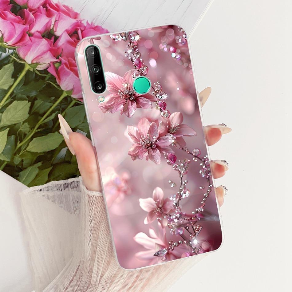 For Huawei Y7p Cute Flower Butterfly Cat Painted Case For Huawei Y7P 2020 ART-L28 ART-L29 Soft Silicone TPU Phone Cases