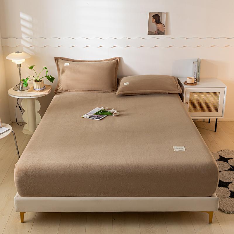 Осенне-зимняя теплая простыня на резинке из фланели, мягкая и удобная, простыни для двуспальной кровати, утолщенный коралловый флис, чехол для матраса, плюшевая простыня