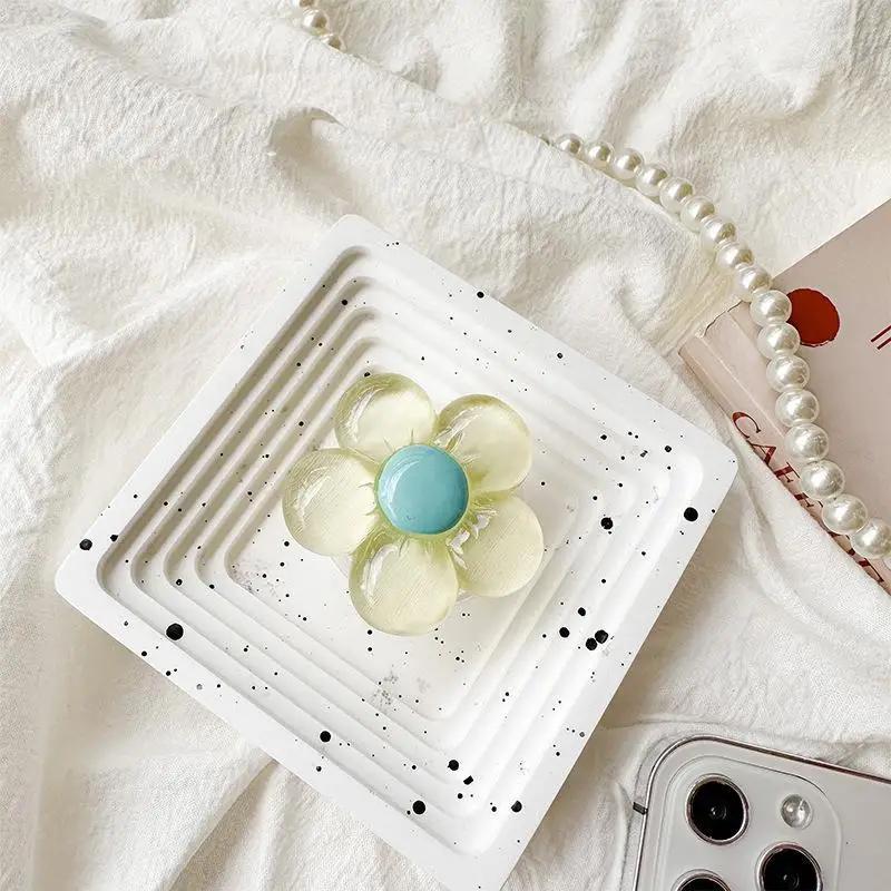 3D милый прозрачный цветочный бант складной палец кольцо держатель телефона Griptok для iPhone поддержка гнездо карман ручка Tok подставка кронштейн