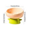 Simple Large-mouthed Ceramic Cat Bowl Flower Shaped Non-slip Anti-tipping Bowl Raised Design High Foot Bowl For Cats Dogs
