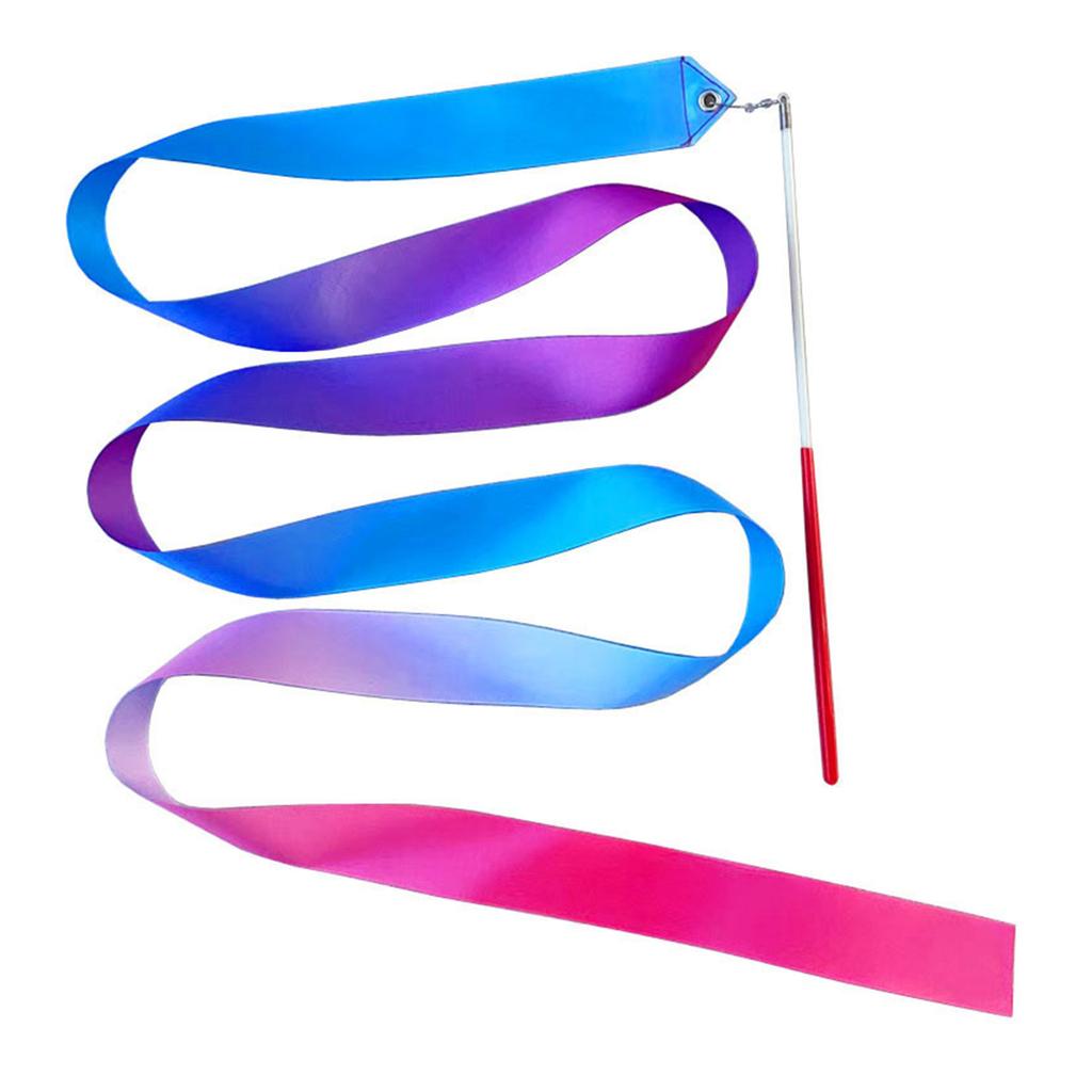 Gymnastic Ribbon Sparkling Dance Ribbon Twirling Batons Long Ribbon Streamers Rhythmic Gymnastics for Artistic Dancing