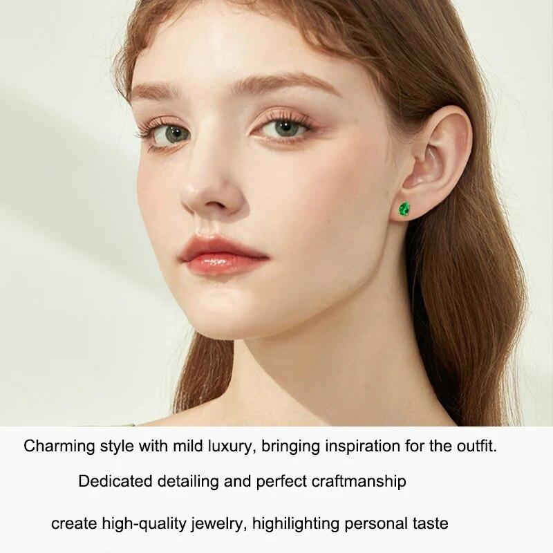 Серьги-гвоздики из драгоценного камня диаспор для женщин, стерлинговое серебро 925 пробы, танзанит, изумрудное покрытие, серьги из желтого золота 18 карат, изящные ювелирные изделия, подарок