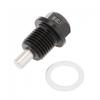 M14 x 1.5 Aluminum Magnetic Oil Drain Plug Fit for Honda / Ford / Hyundai with Crush Washer Gasket, Universal Magnetic Oil Drain