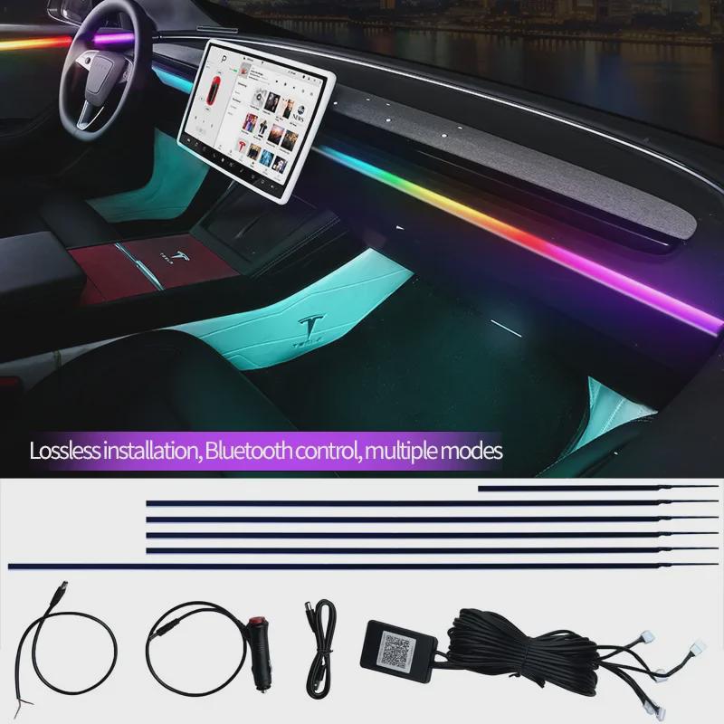 LED Car Interior Rhythm Lights with App Control
