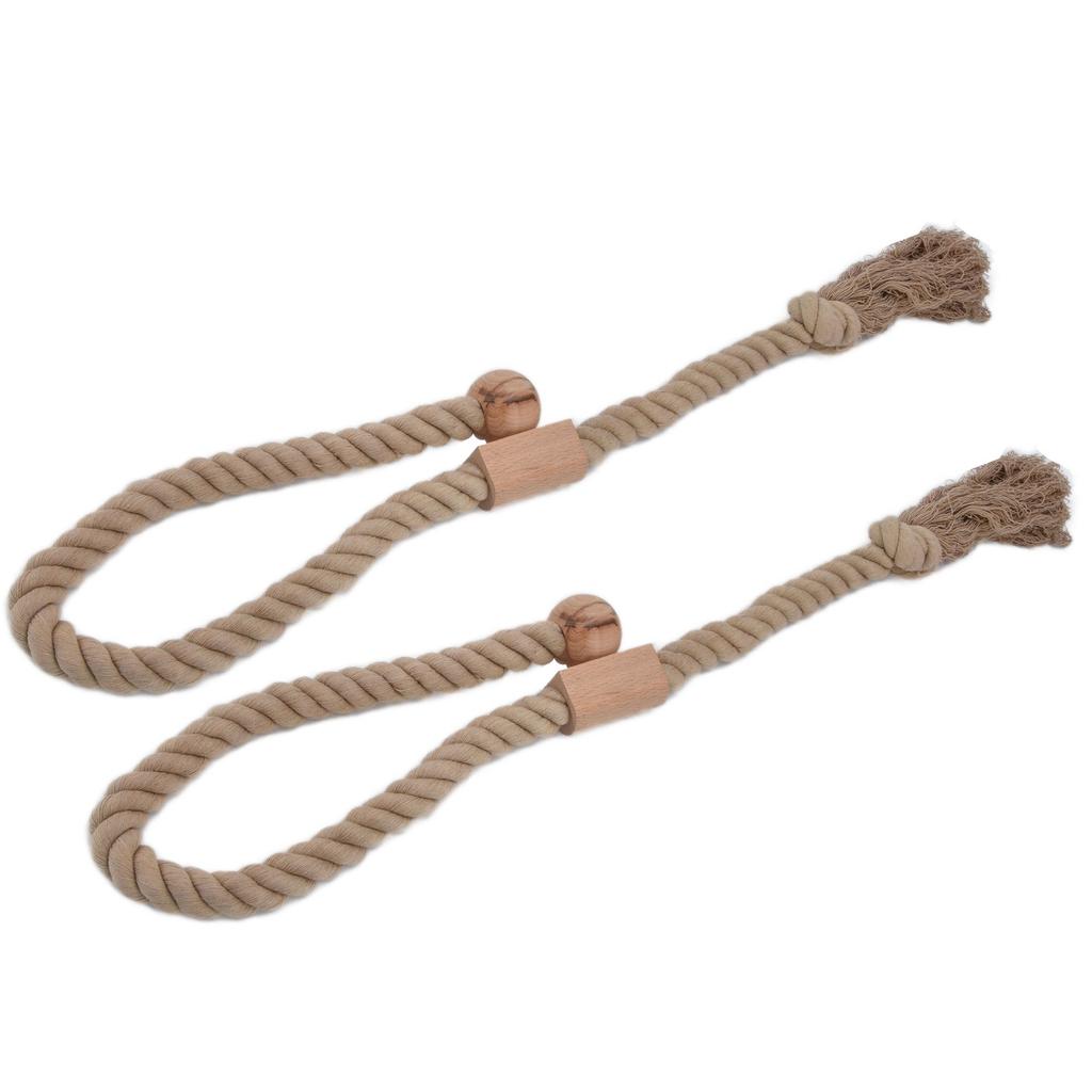 2PCS Curtain Tieback Cotton Curtain Holdback Rope Curtain Magnetic Cord for Household