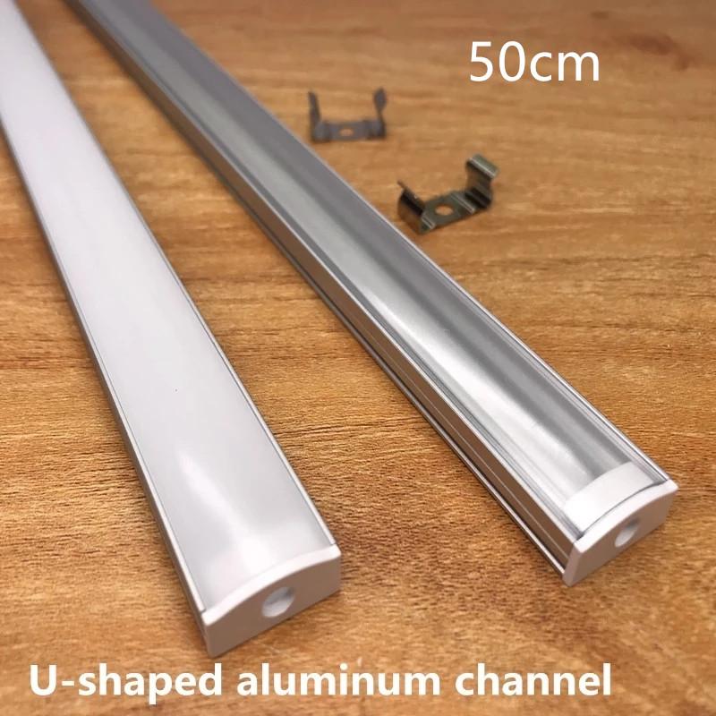 1-30Pcs/Lot 50cm Perfil Aluminio Led Corner Aluminium Profile Channel Holder for LED Strip Light Bar Cabinet Lamp Kitchen Closet
