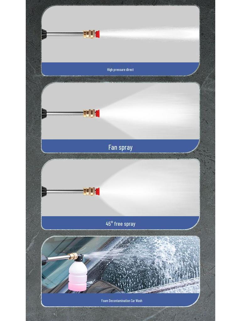 Портативный беспроводной пистолет для мойки автомобиля высокого давления с аккумулятором