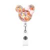 Sea Turtle Butterfly Card Retractable Badge Reel with Diamond Decor Staff Nurse Work Card Clip Lanyard Pass Access Bus Card Clip