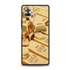 Золотой чехол для телефона с узором из денег для Xiaomi Redmi Note 14 5G 13 12 10 11 Pro Plus 4G 14C 13C 12C 10C 9C, мягкий чехол из ТПУ