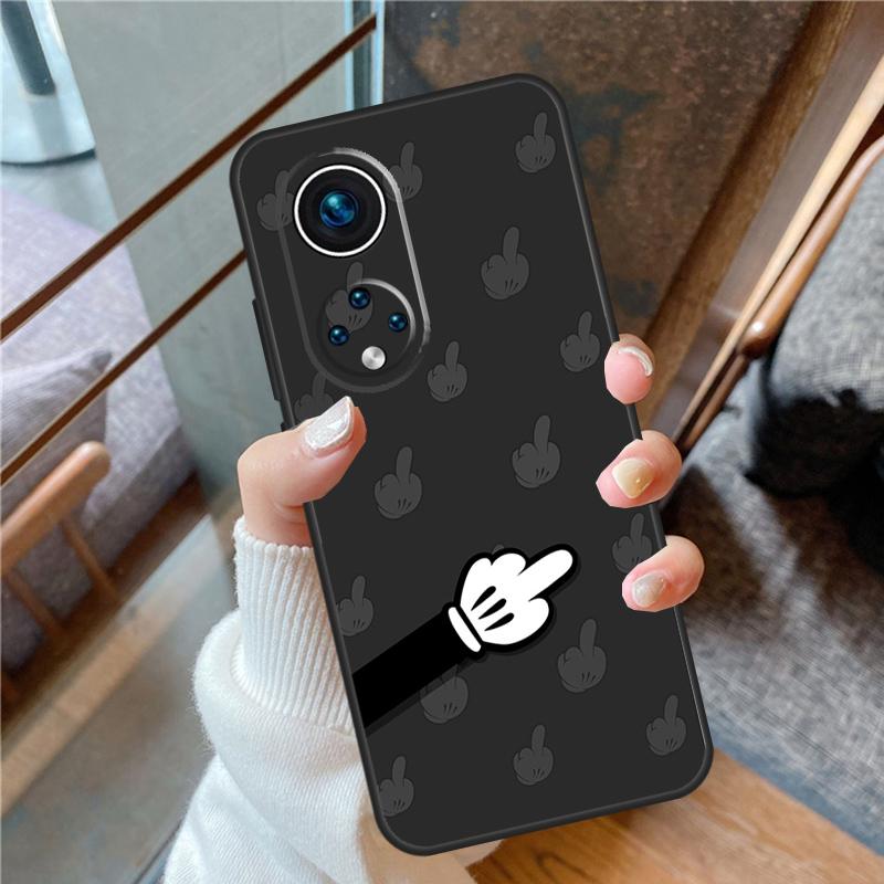 Cartoon Middle Finger Case For Honor Magic 5 Pro 50 70 90 Lite X6 X7 X8 X9 8X 9X Honor X7a X6a X8a X9a X9b Cover